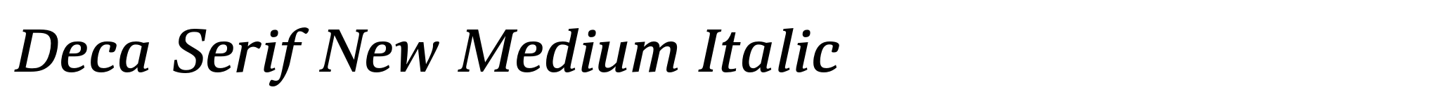 Deca Serif New Medium Italic image